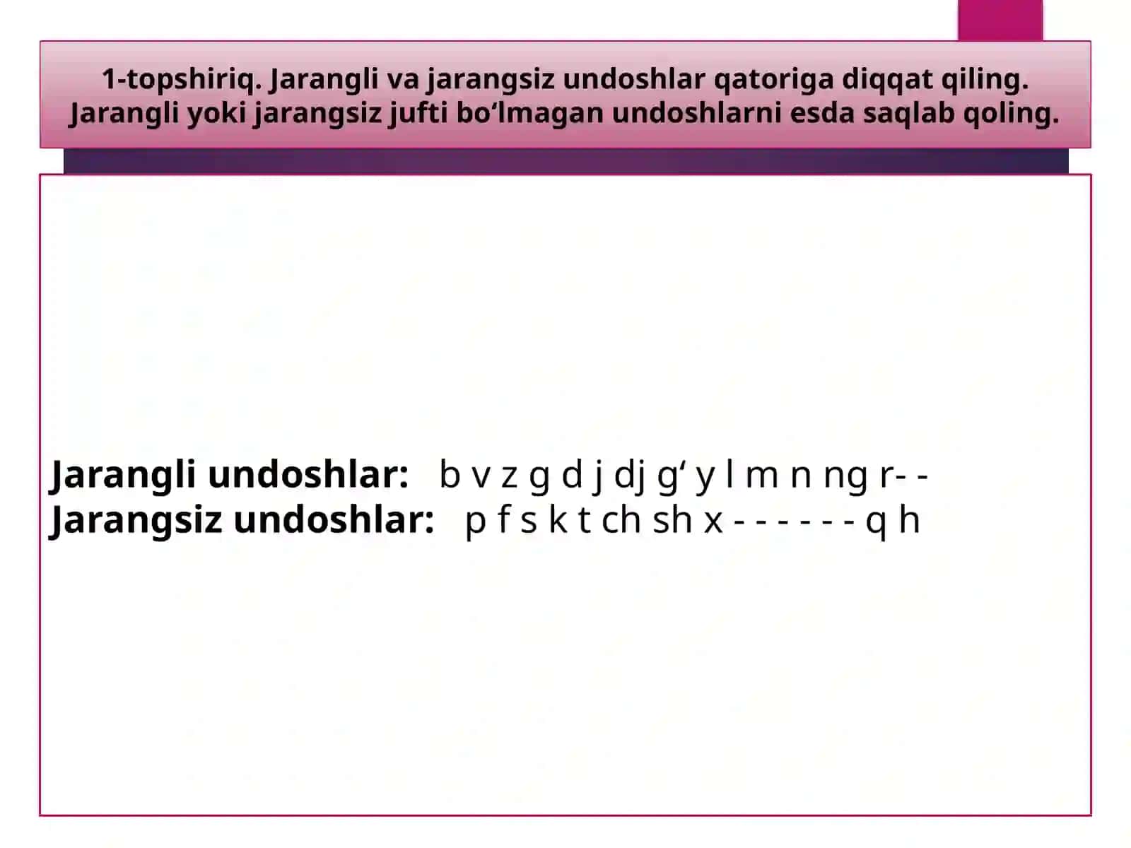 G'vakundoshlarining talaffuzi va imlo si 2