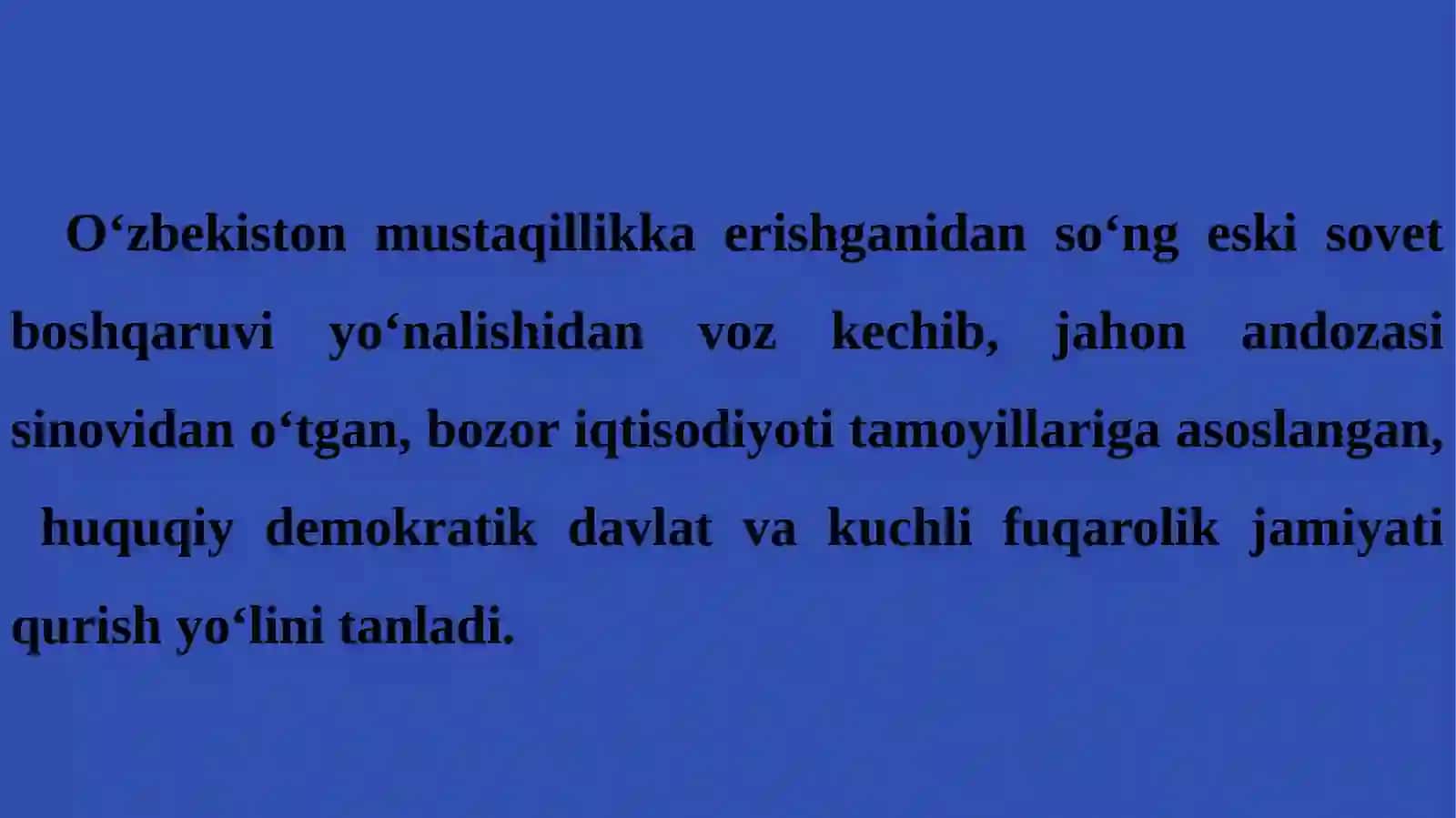 O‘zbekistonda huquqiy demokratik davlat va fuqarolik jamiyati qurish istiqbollari 2
