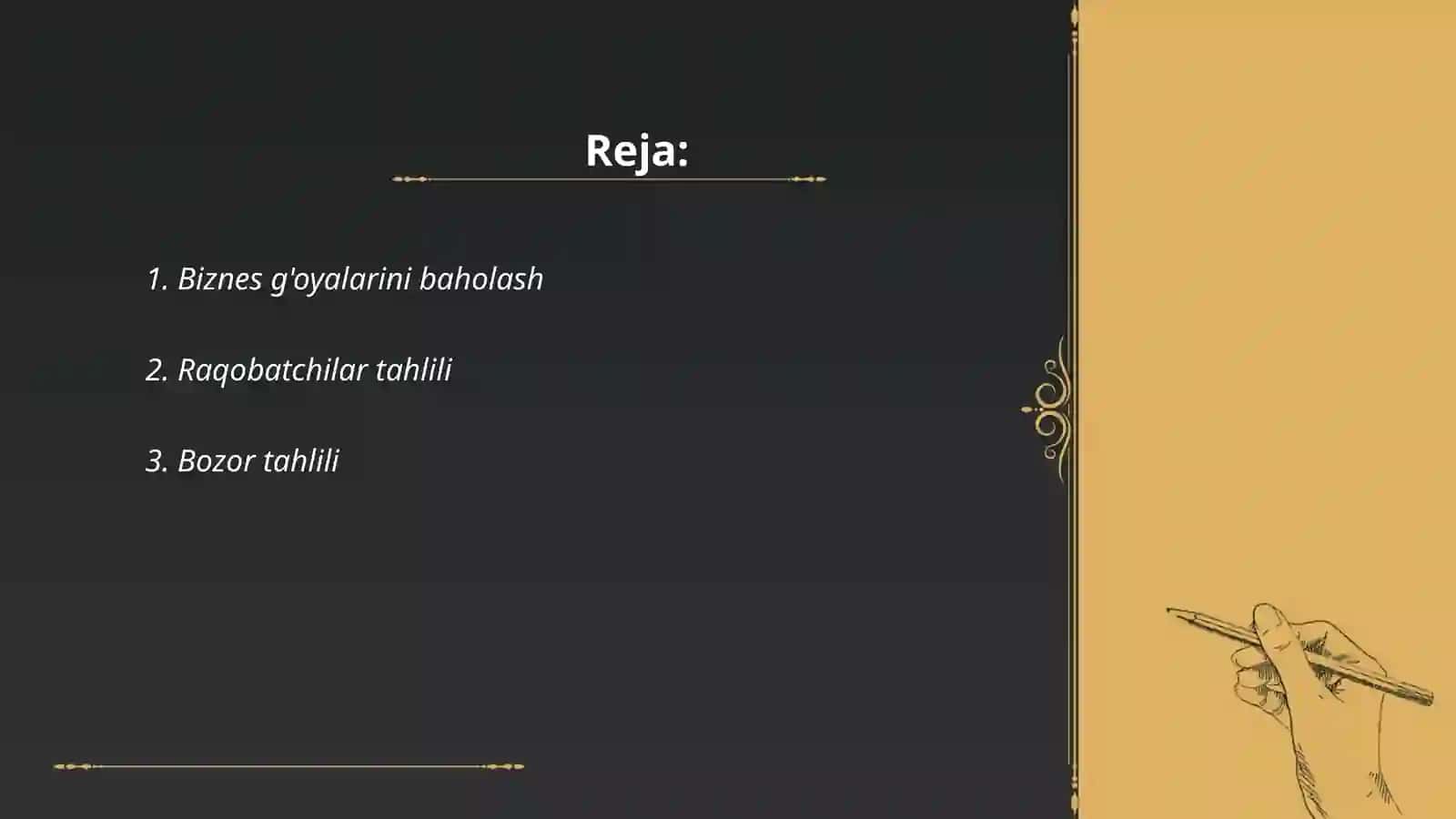 Biznes va tadbirkorlikni rejalashtirish 2