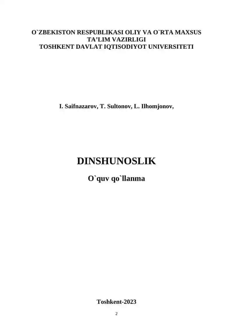 Dinshunoslik 2
