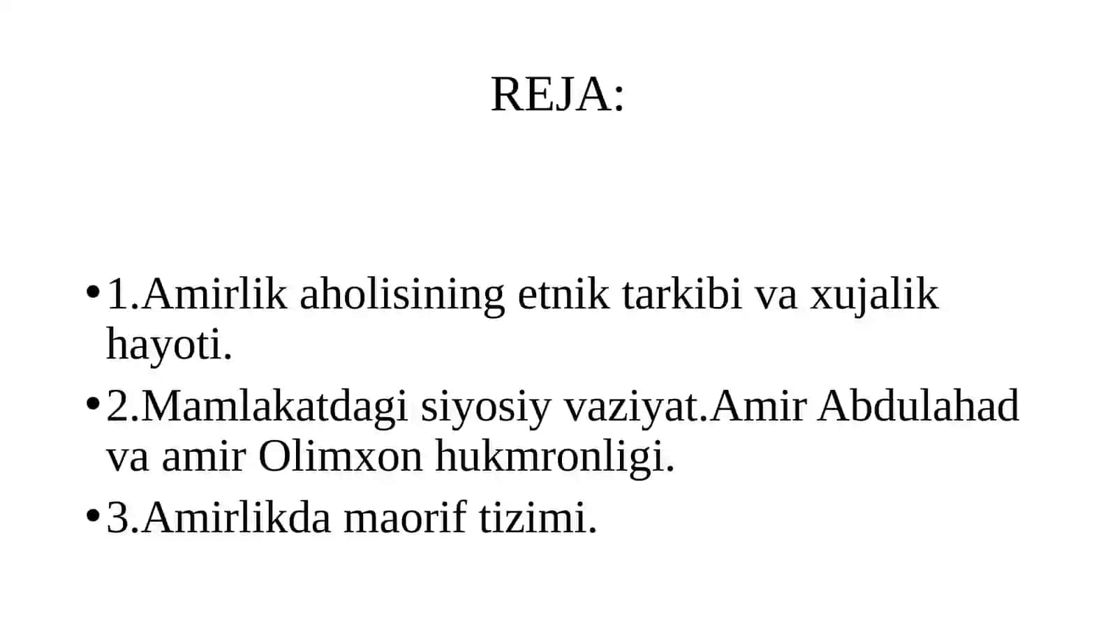 XIX asr oxiri - XX asr boshlarida Buxoro amirligida ijtimoiy-iqtisodiy hayot 2