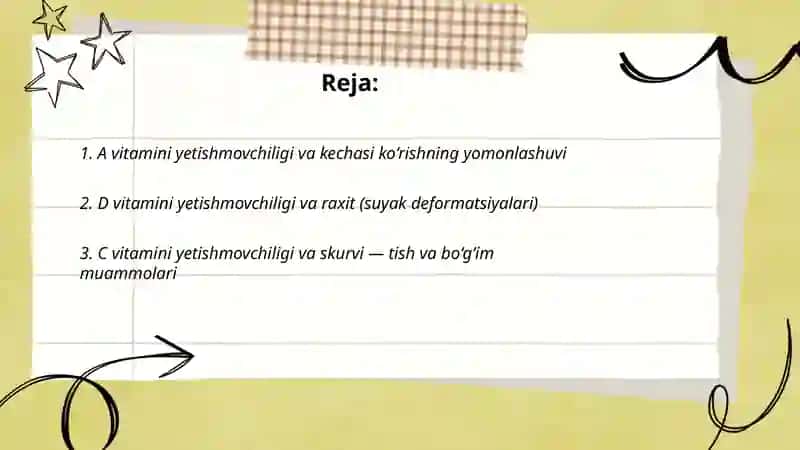 Bolalarda vitaminlar yetishmovchiligini oqibati 2