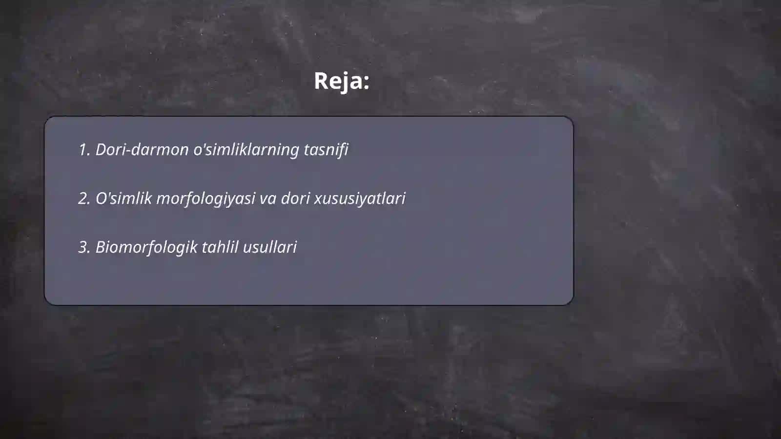 Dori-darmon o'simliklarning tasnifi 2