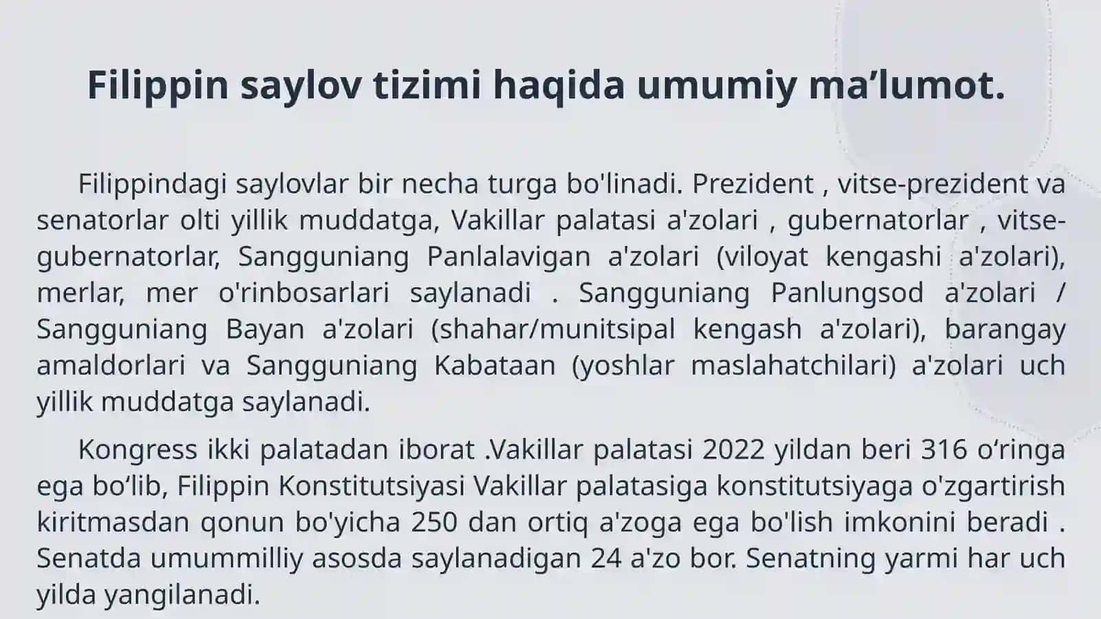 Filippin saylov tizimi 2