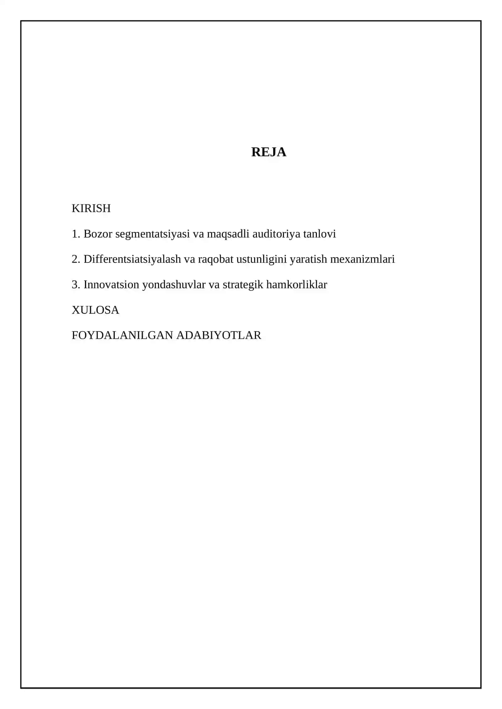 Рақобатли стратегиялар 2