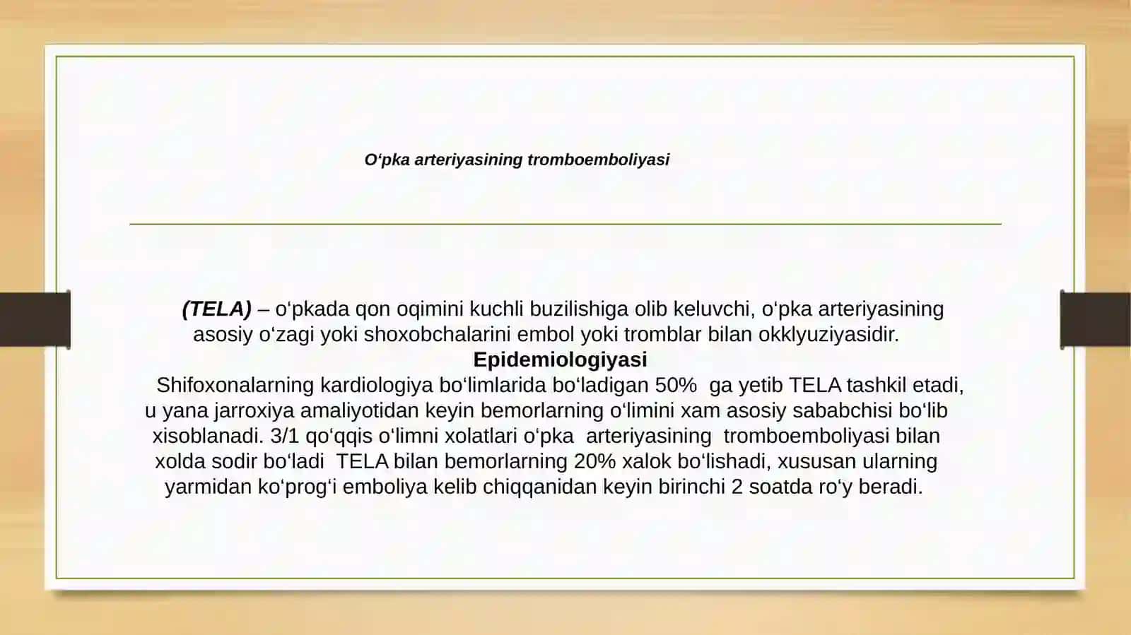 O'pka arteriyasining tromboemboliyasi 2