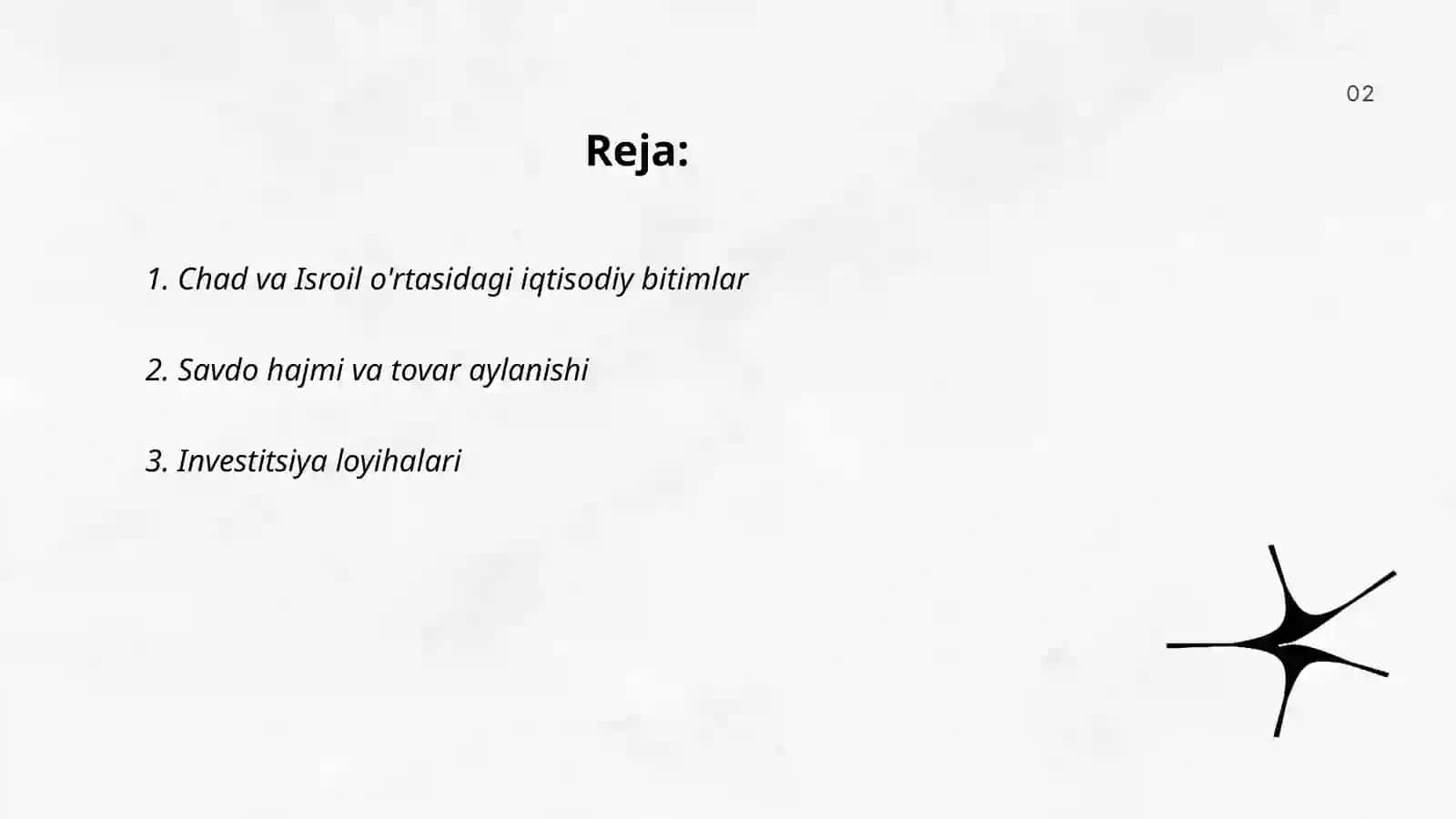 Chad va Isroil davlati iqtisodiy munosabatlar 2