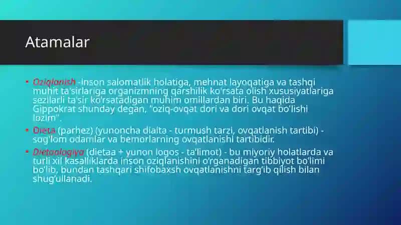 BEMORLARNI OVQATLANTIRISH 2