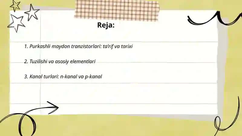 Purkashli maydon tranzistorlari 2