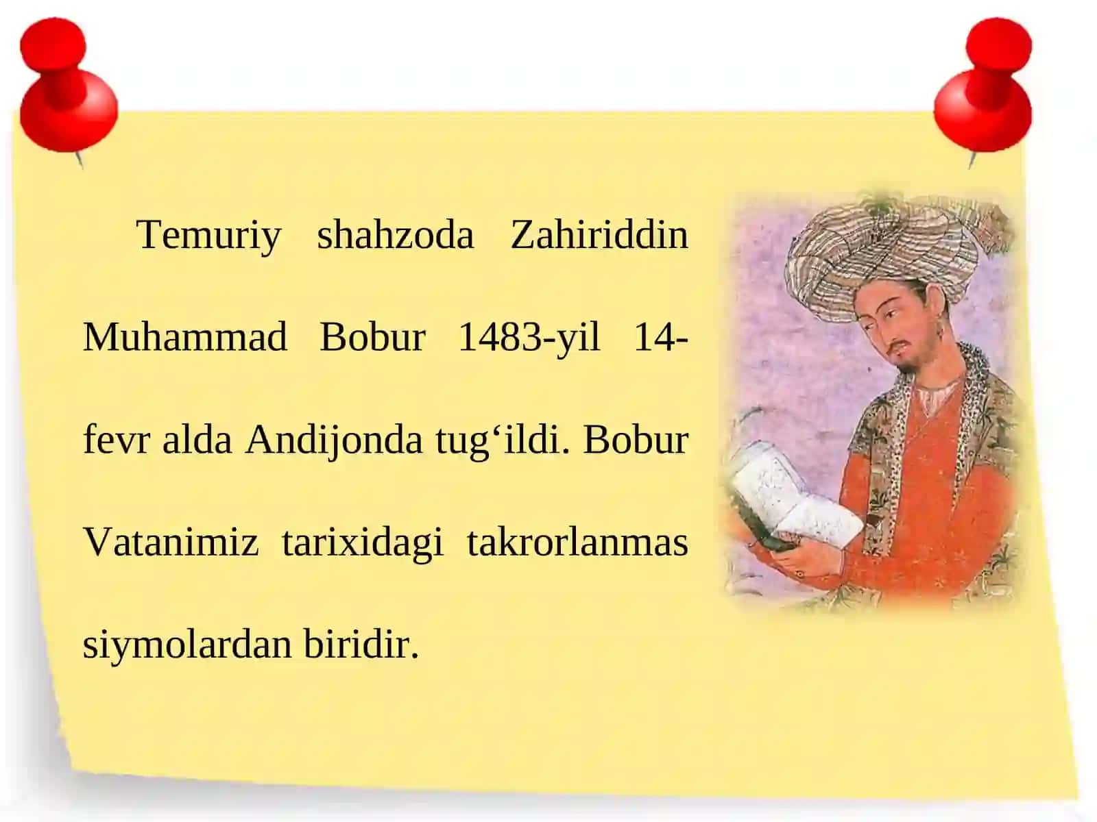 ZAHIRIDDIN MUHAMMAD BOBUR 2