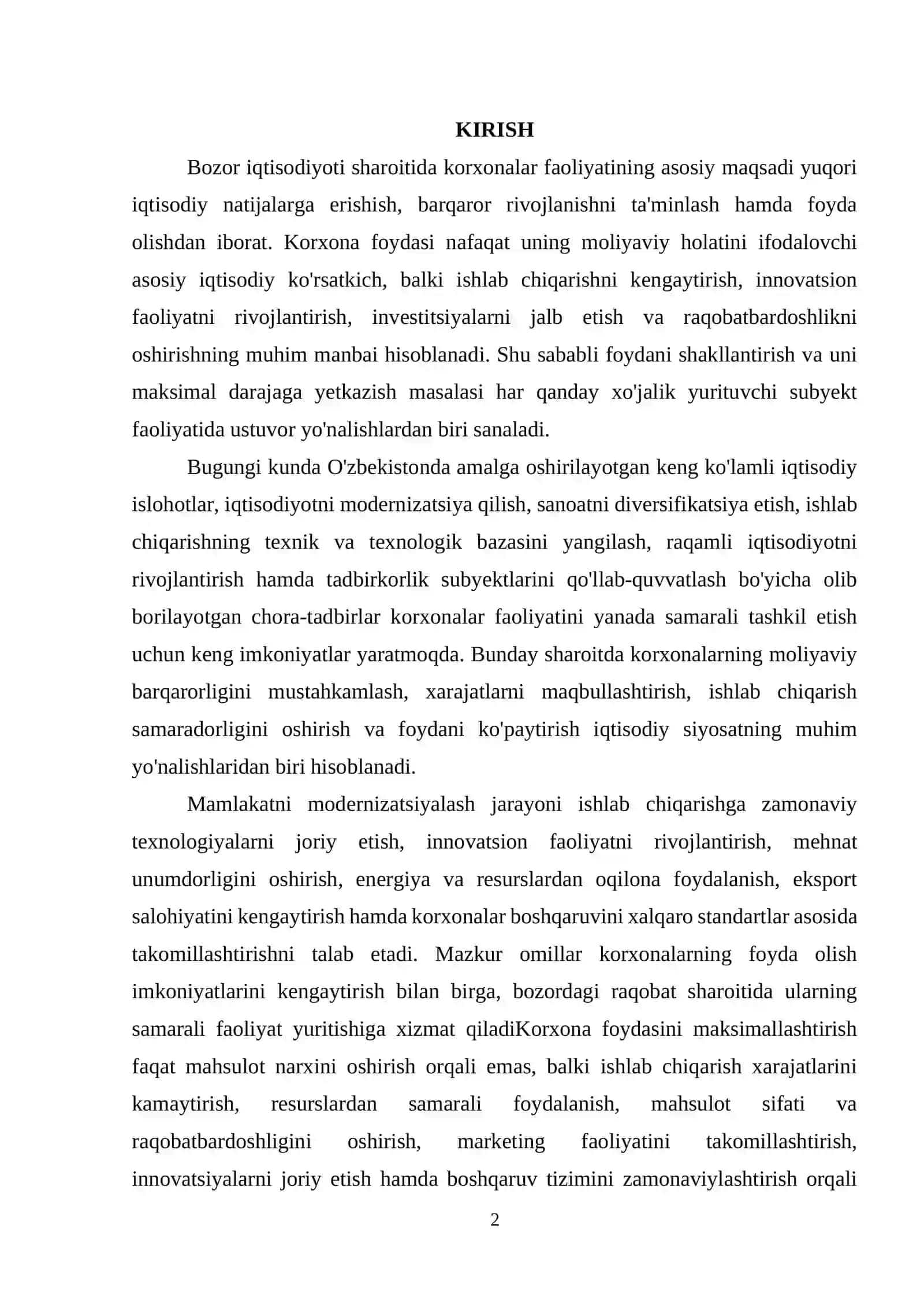 Korxonalar foydasi va maksimallashtirish usullari 2