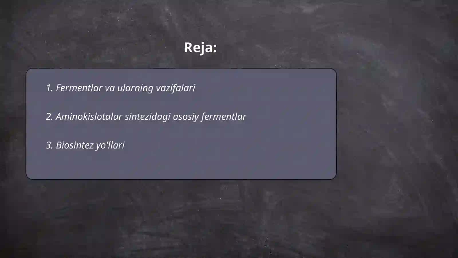 Fermentlar yordamida aminokislotalar sintezi 2