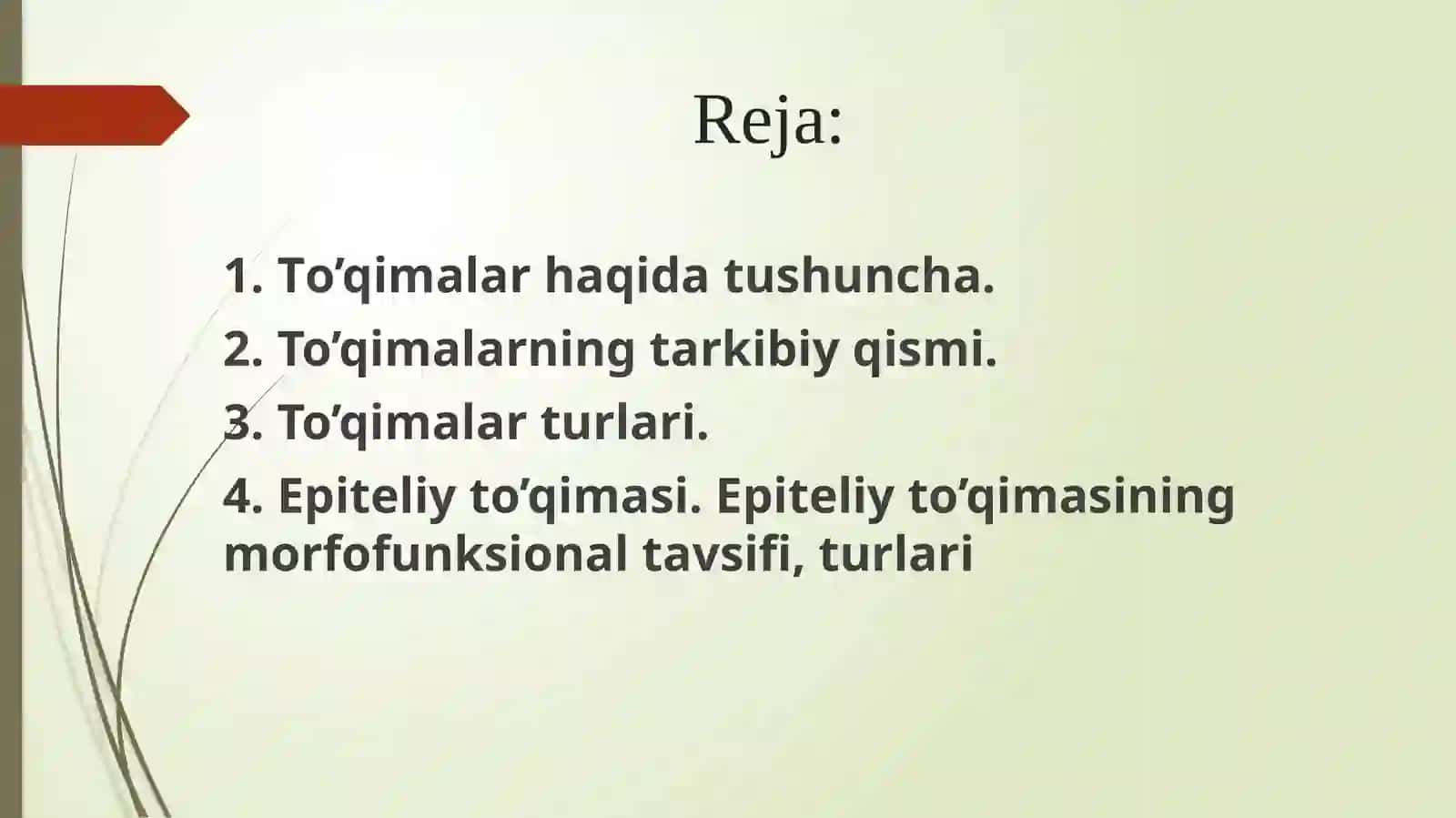 To’qimalar haqidagi ta'limot. Epitеliy to’qimasi 2