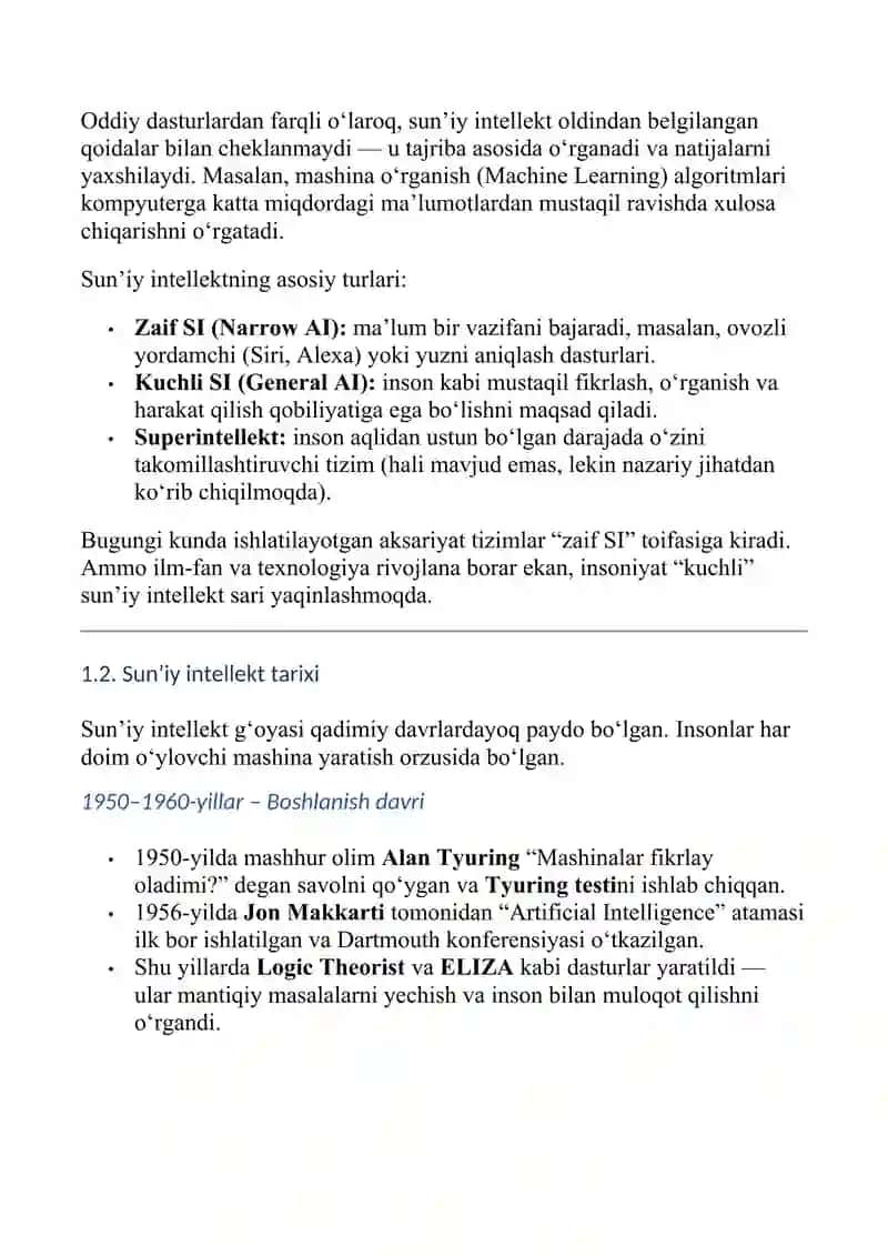 Sun'iy intellekt haqida siz bilgan va bilmaydigan ma'lumot 2