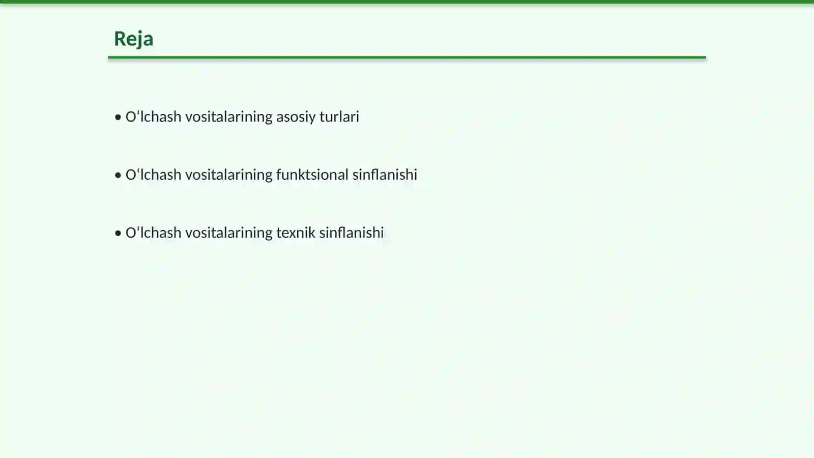 Oʻlchash vositalarining turlari va sinflanishi 2