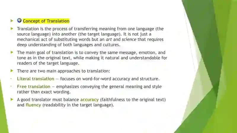 Concept of Translation 2