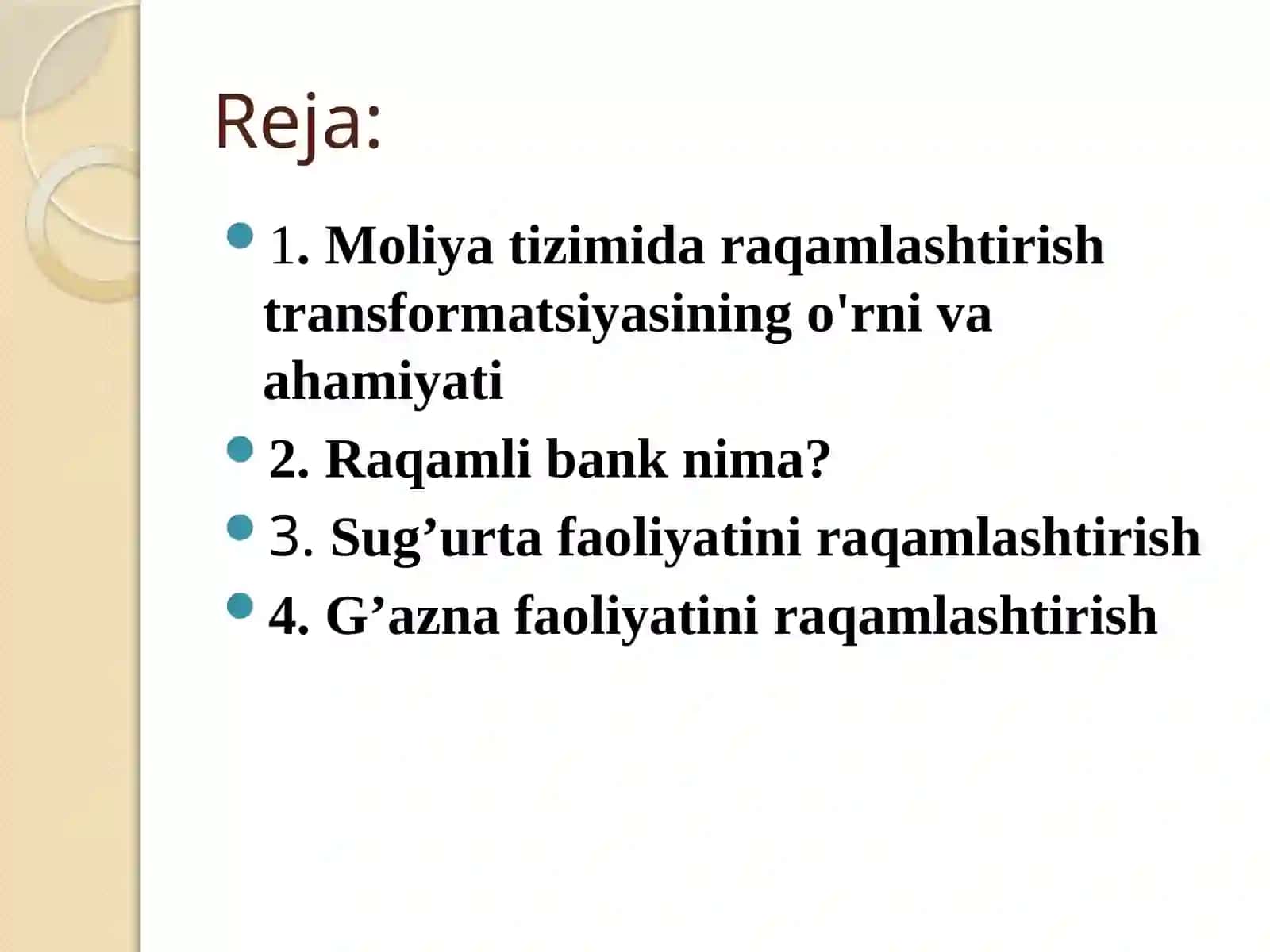 Moliyatizimi daroqamlashtirish transformatsiyasining o'rniva ahmiyati 2