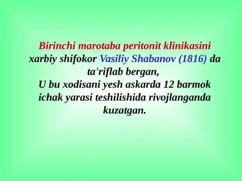 O‘tkir  peritonit 2