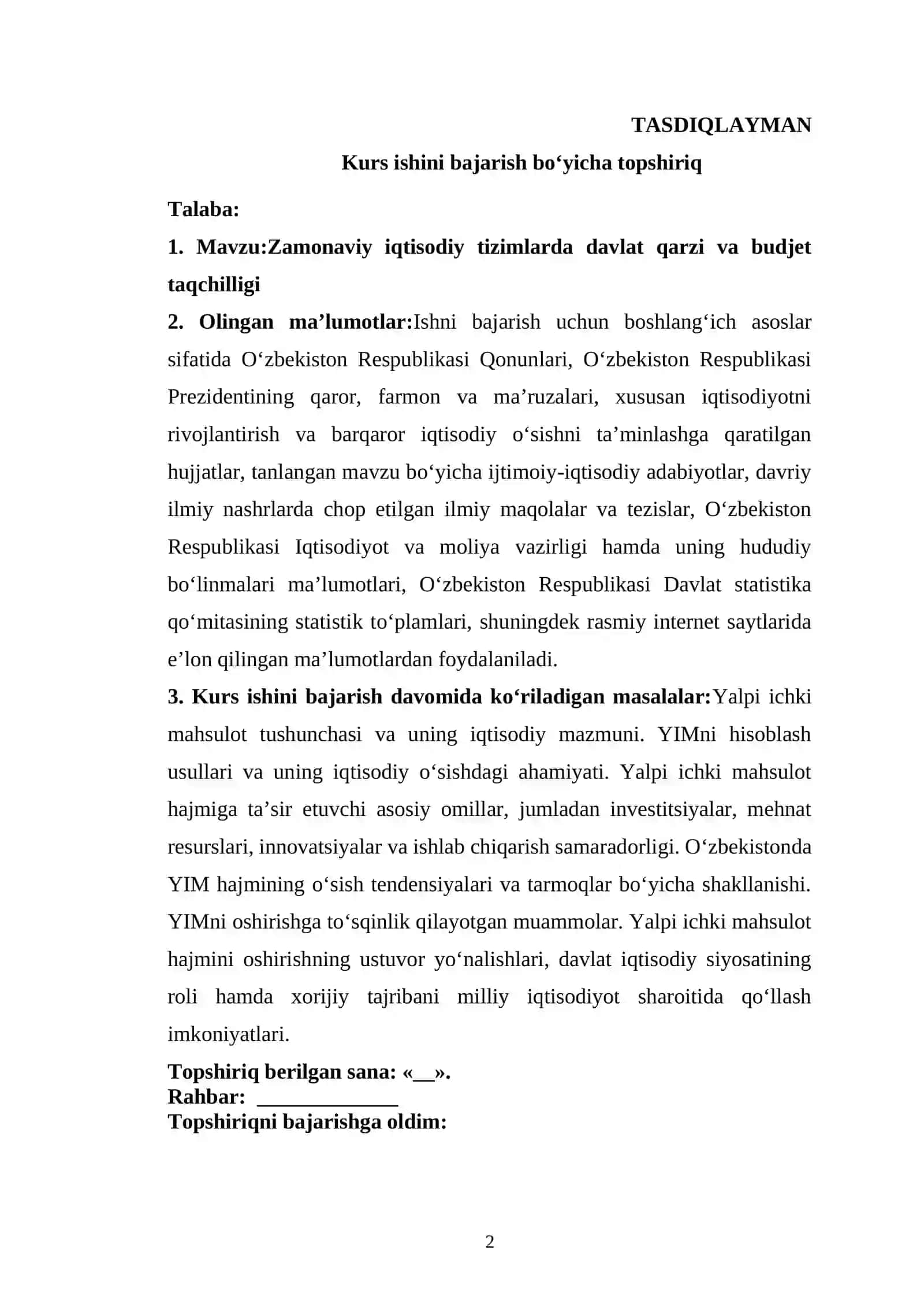 davlat qarzi 2
