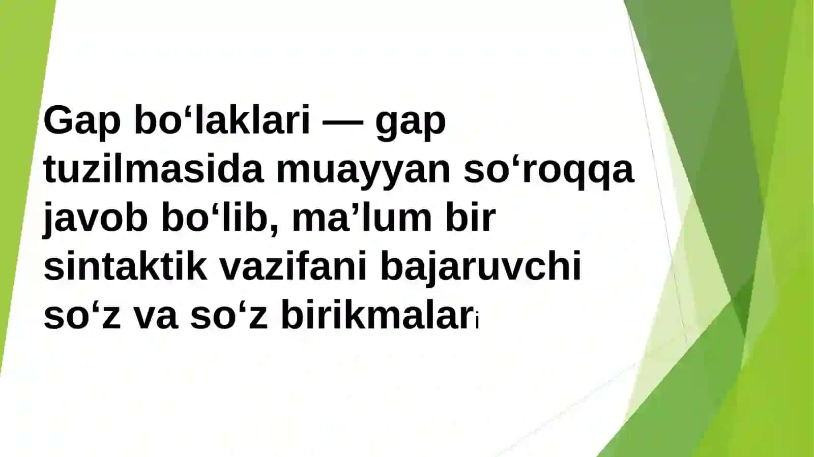 Gap bo’laklari 2