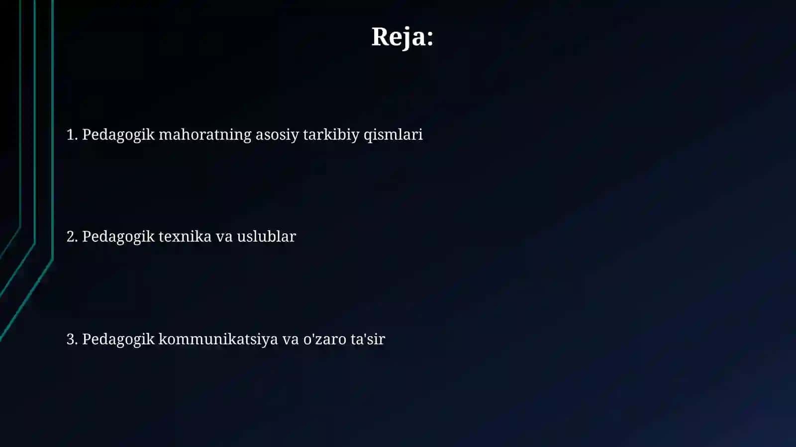 Pedagogik mahoratning asosiy tarkibiy qismlari 2