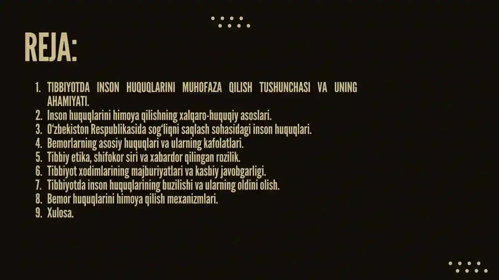 TIBBIYOTDA INSON HUQUQLARINING MUHOFAZASI 2