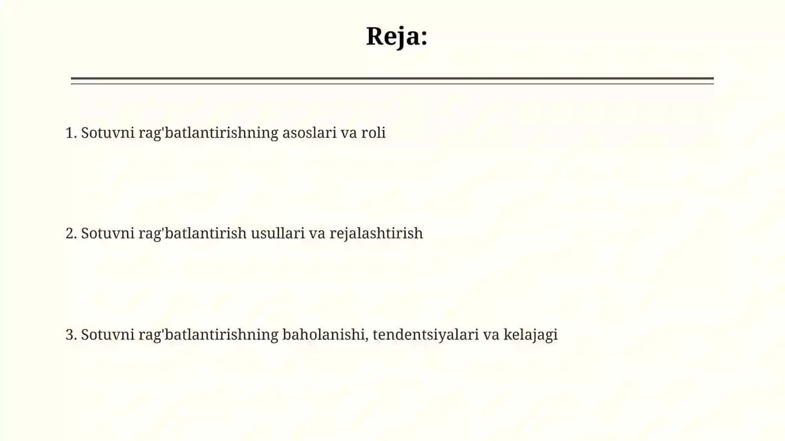 Marketingda sotishni rag‘batlantirishning o‘rni vaahamiyati 2