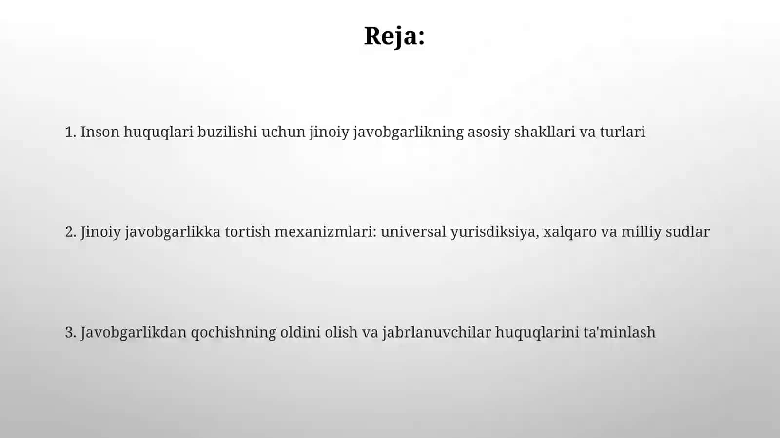 Inson huquqini buzganlik uchun jinoiy javobgarlik 2