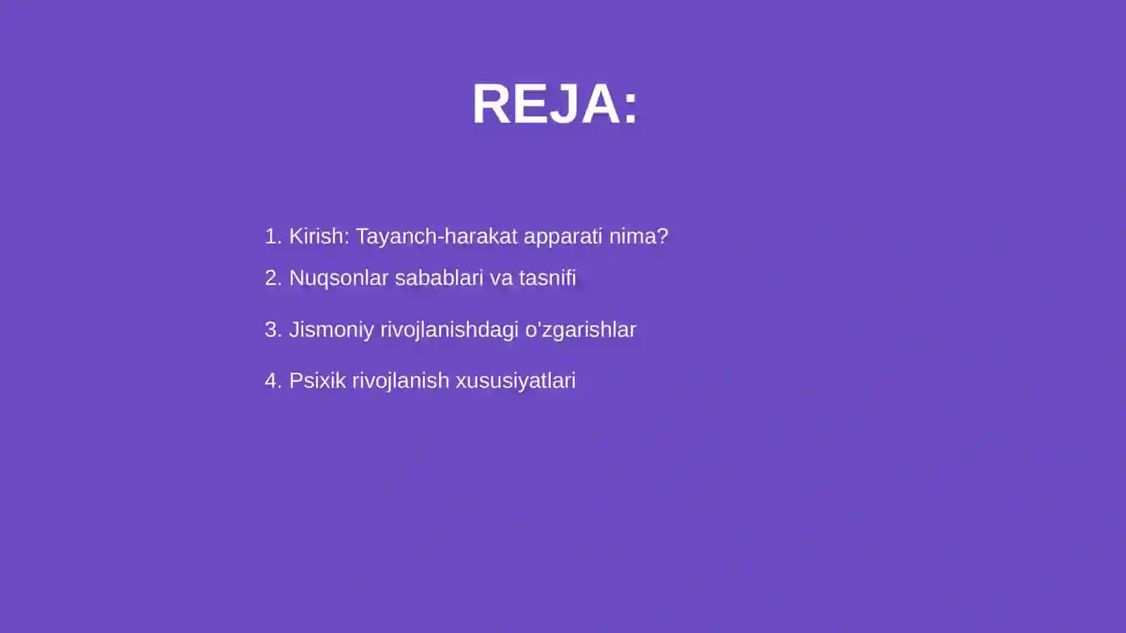 Tayanch-harakat apparati haqida 2