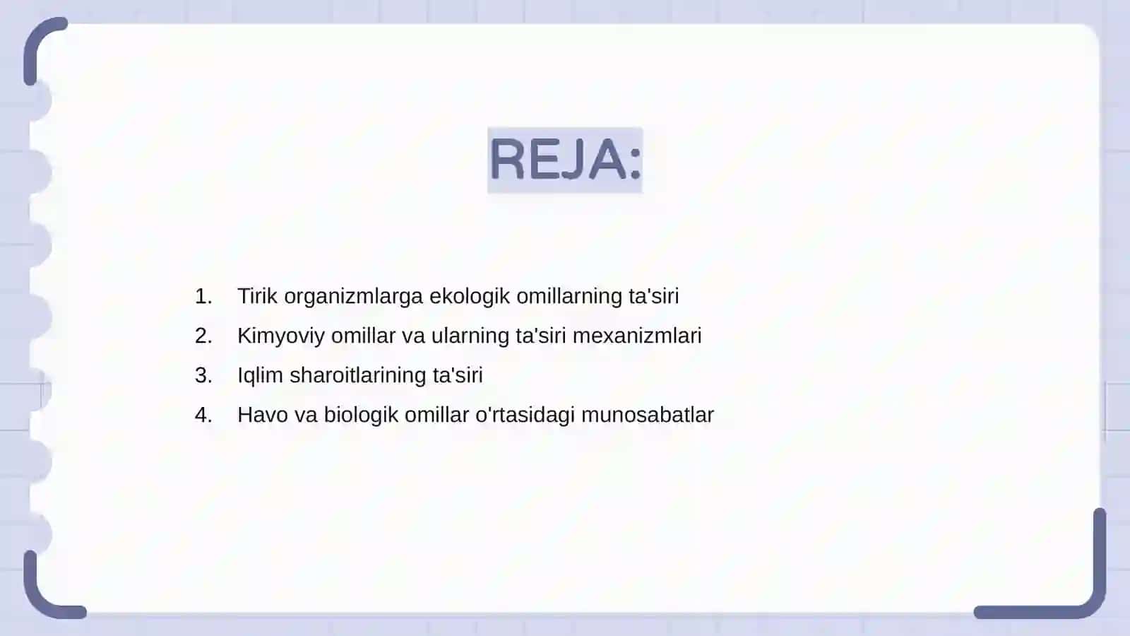 Turli ekologik omillarning tirik organizmlarga ta'sir etish mexanizmlari 2