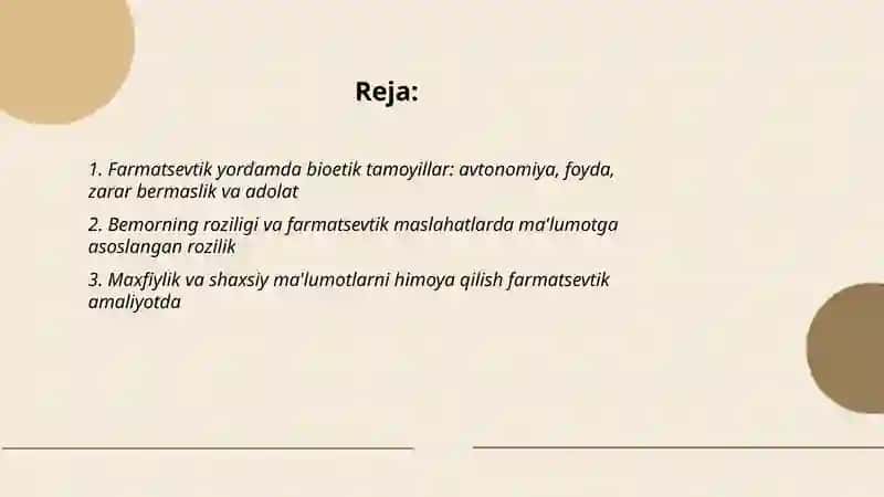 Farmatsevtik yordam korsatish jarayonida bioetikaning vazifalari 2