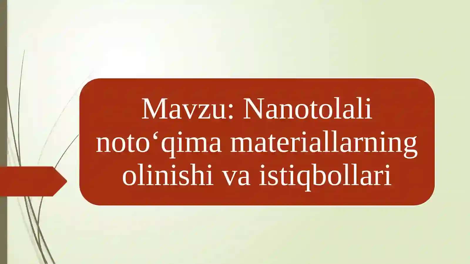Nanotolalar olishda eng zamonaviy usullardan biri elektrospinning 2