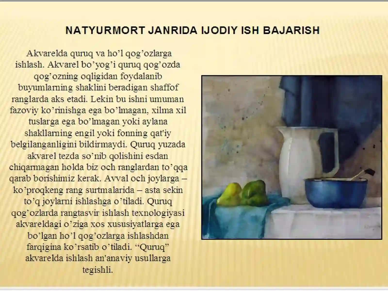 NATYURMORT KOMPOZITSIYASI.ppt 2