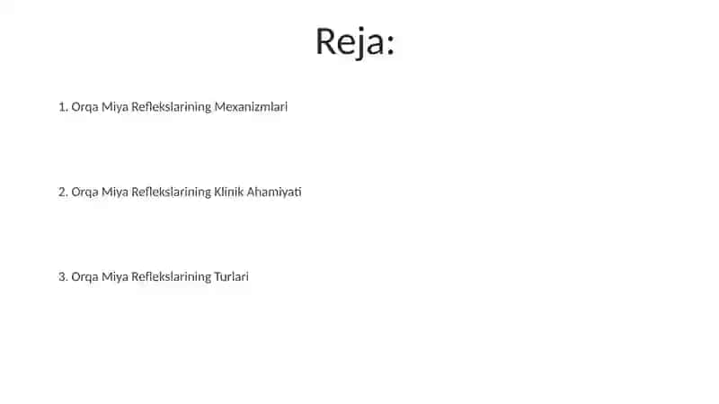 Orqa miya reflekslari 2