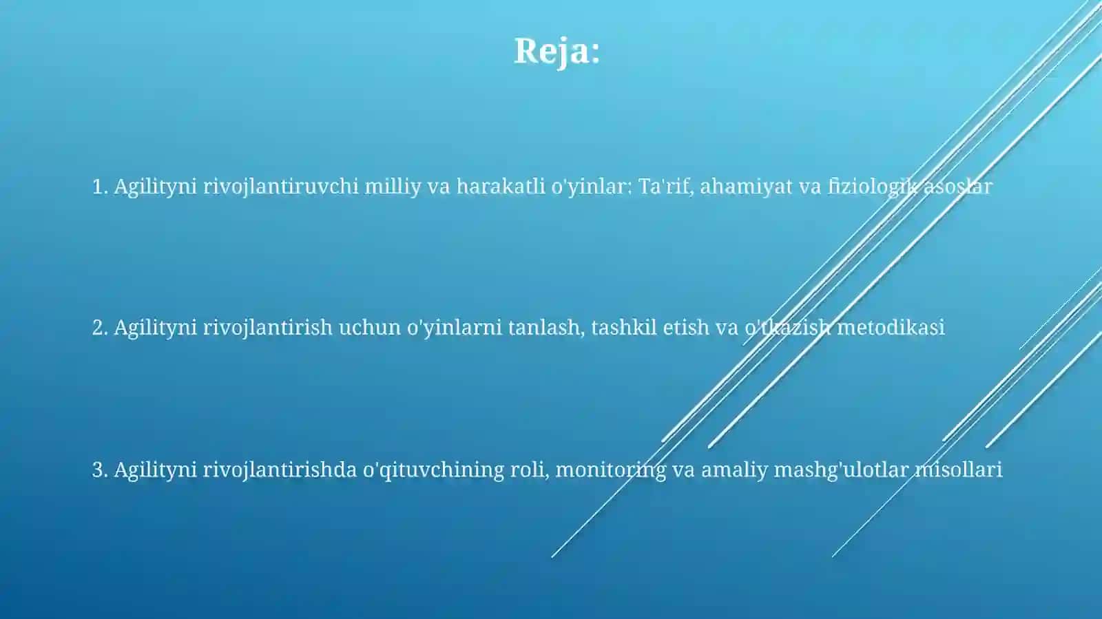 Agilityni rivojlantiruvchi milliy va harakatli o'yinlar: Ta'rif, ahamiyat va fiziologik asoslar 2