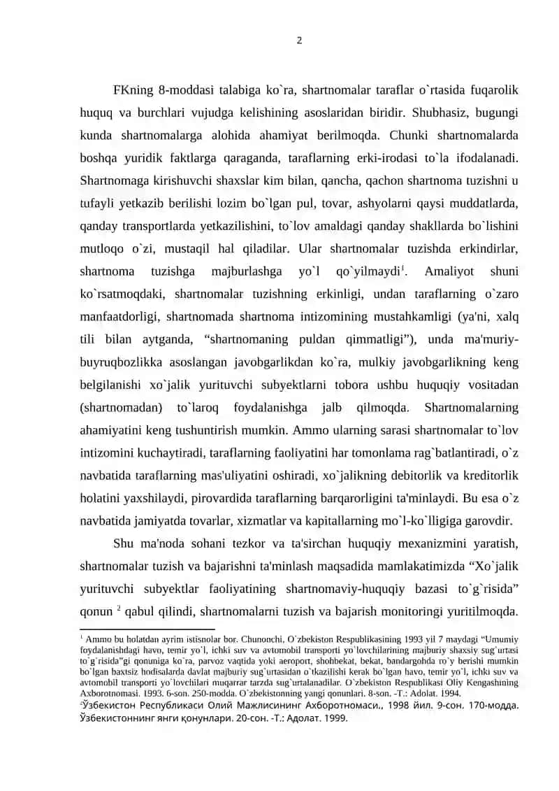 Shartnoma tushunchasi va tuzish shartlari 2