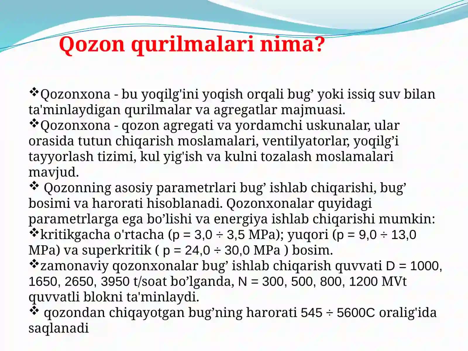 QOZON QURILMALARINING QO’SHIMCHA QURILMALARI 2