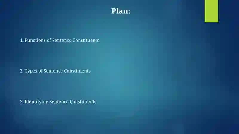 Sentence constituent 2