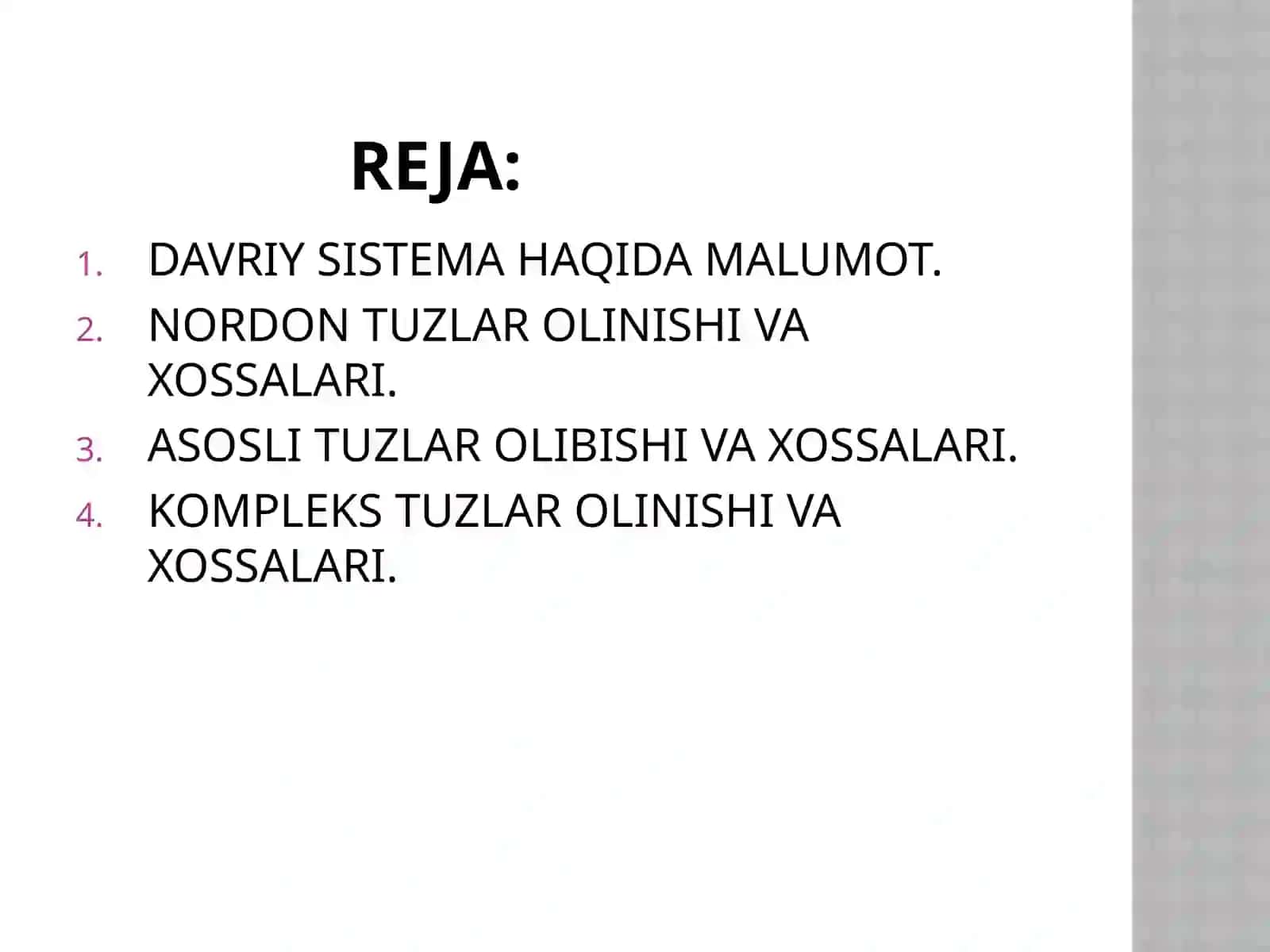 Davriy Sistemani O'rganish 2