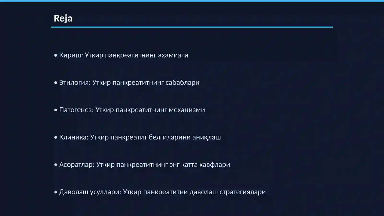 Уткир панкреатит: Этилогия, патогенез ва даволаш усуллари 2