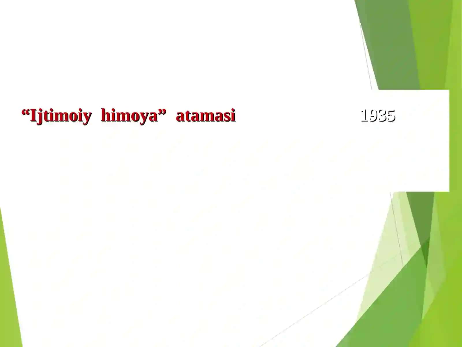 Ijtimoiy himoyalash asoslari 2