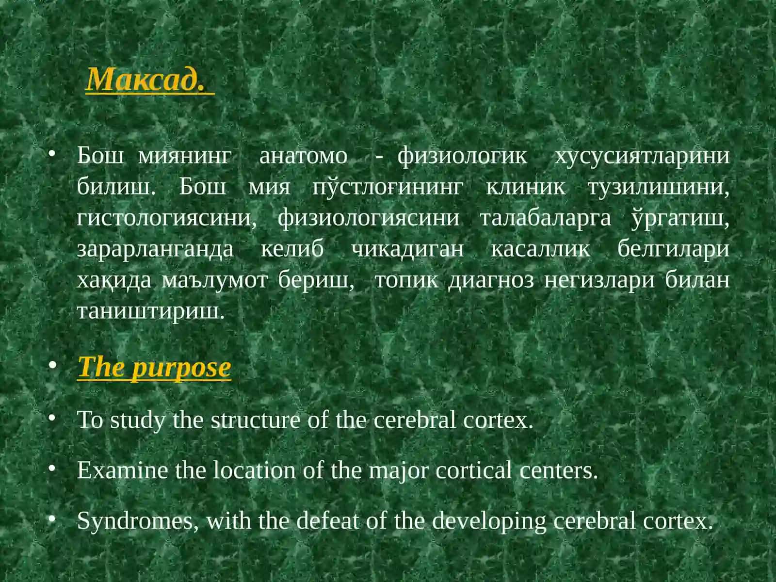 Bosh miya fiziologiyasi 2
