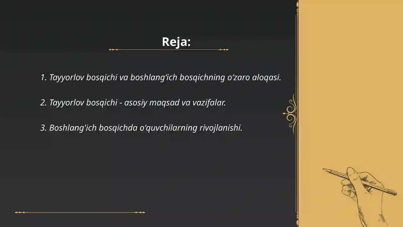 Tayyorlov bosqichi va boshlangʻich bosqichning oʻzaro aloqasi 2