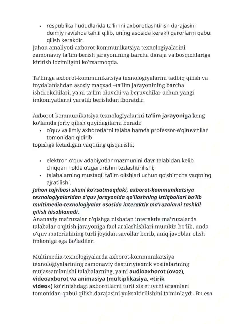 Axborot komunikatsiya texnologiyalari 2