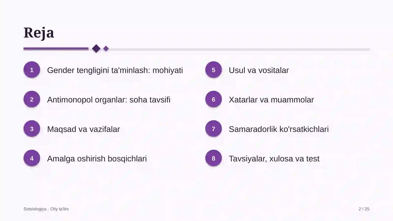 Antimonopol organlarda gender tengligini ta'minlash 2