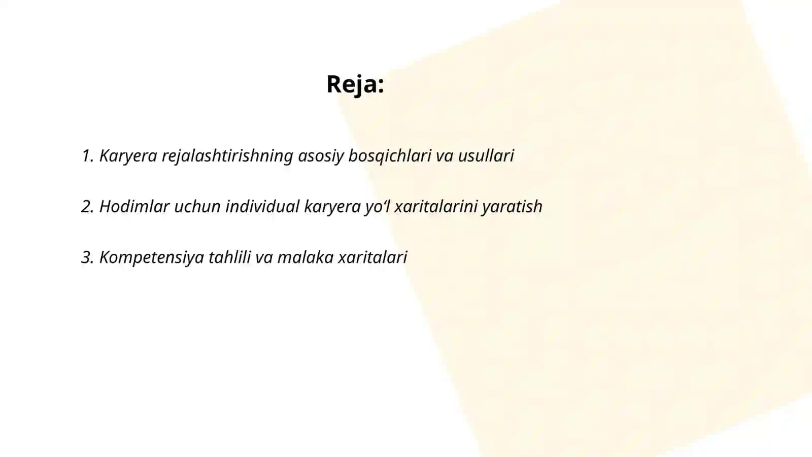 Hodimlar uchun karyera rejalashtirish 2