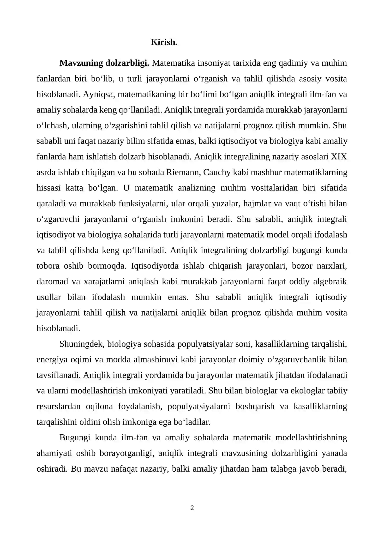 Aniq integral tushunchasi 2