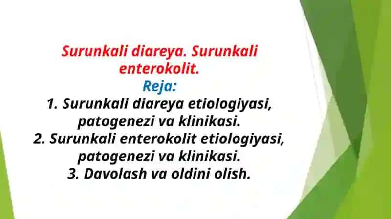 Surunkali diareya. Surunkali enterokolit 2