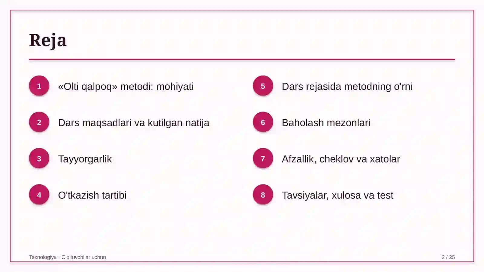 texnologiya darslarida olti qalpoq metodidan foydalanish 6026 2