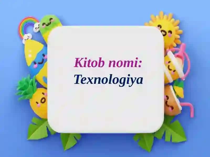 3-sinf Texnologiyadarsliktahlili 2